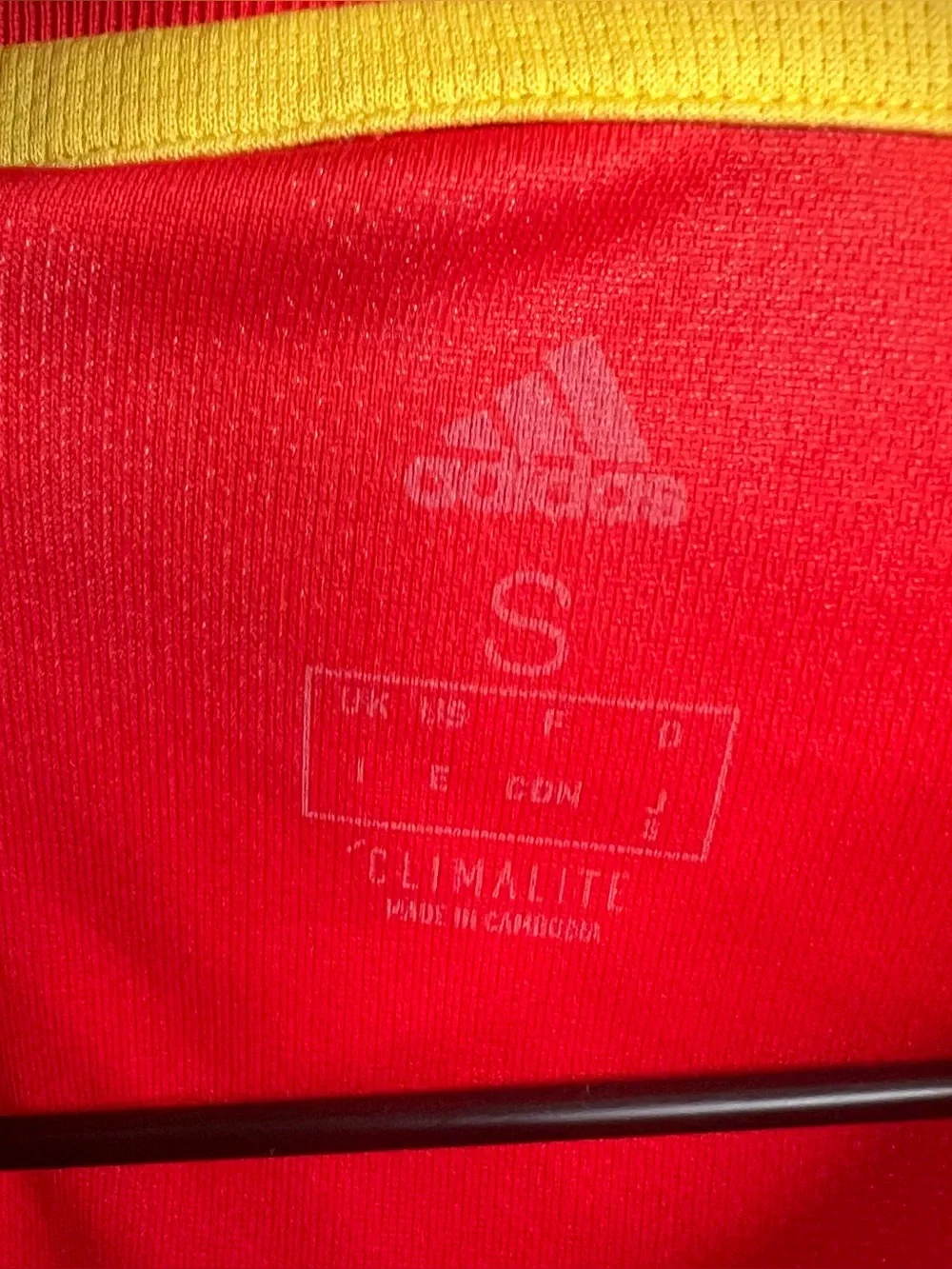 Spain National Team Jersey Mens Small Red Adidas 2018 World Cup Futbol
